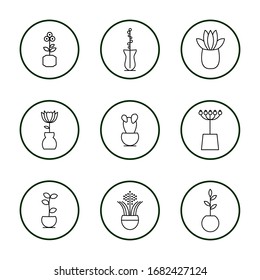 Simple set spring icon for website and mobile app icons