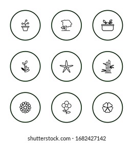 Simple set spring icon for website and mobile app icons