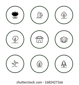 Simple set spring icon for website and mobile app icons
