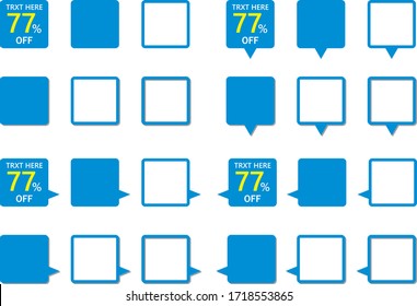 A simple set of square icons that you can use for your sale