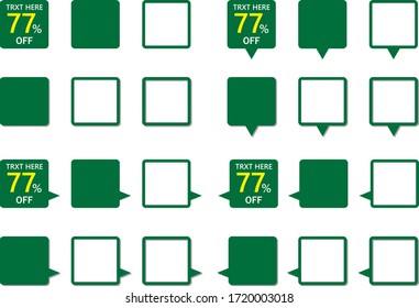 A simple set of square icons that you can use for your sale