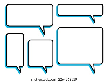 A simple set of square speech bubbles.