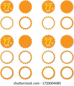 A simple set of starburst icons that you can use for your sale