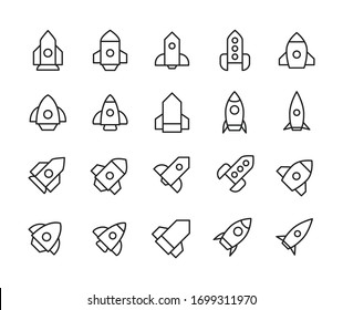 Simple set of start up icons in trendy line style. Modern vector symbols, isolated on a white background. Linear pictogram pack. Line icons collection for web apps and mobile concept.