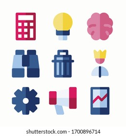 Simple Set Startup and Business Vector Color Icons. Color with Editable stroke