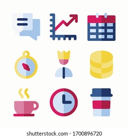 Simple Set Startup and Business Vector Color Icons. Color with Editable stroke