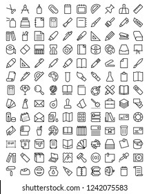 Simple Set of Stationery Related Vector Line Icons.