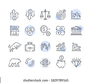 A Simple Set Of Stock And Financial Icons