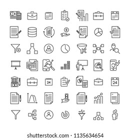 Simple set of strategy related outline icons. Elements for mobile concept and web apps. Thin line vector icons for website design and development, app development. Premium pack.