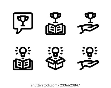 Simple Set of Success Related Vector Line Icons. Contains Icons as Story, Achievement, Inspiration Book and more.