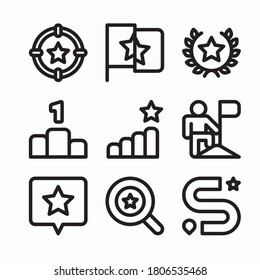 Simple Set Success Vector line Icons