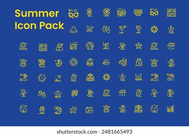 Simple Set of summer Related Vector Line Icons. Contains such Icons as Luggage, Passport, Sunglasses and more.	
