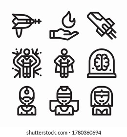 Simple Set Super Hero Vector line Icons. Line with Editable stroke