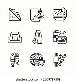 Simple Set Supermarket Craft Vector line Icons