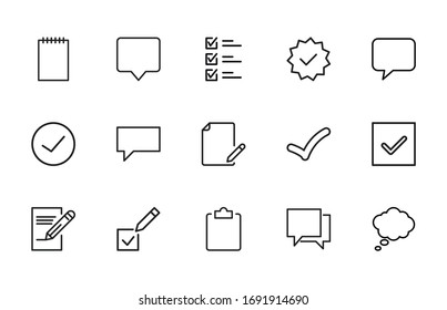 Simple conjunto de iconos modernos de línea delgada. Diseño moderno. Paquete de iconos de trazo. Ilustración vectorial aislada en un fondo blanco. Símbolos de calidad superior.