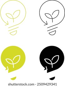 simple set of sustainability icon illustration