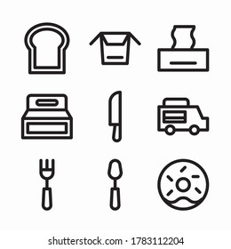 Simple Set Take Away Vector line Icons