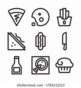 Simple Set Take Away Vector line Icons