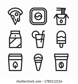 Simple Set Take Away Vector line Icons