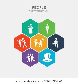 simple set of tall hat, partners claping hands, man with company, team success icons, contains such as icons succes team, ceo man, leader speech and more. 64x64 pixel perfect. infographics vector