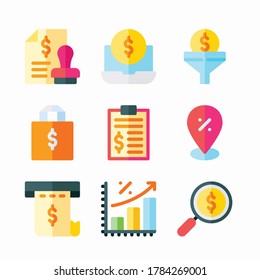 Simple Set Taxes Vector Color Icons