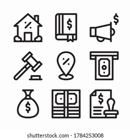 Simple Set Taxes Vector line Icons