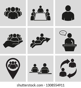 	
Simple Set of Team Work Related Vector Line Icons. Contains such Icons as Collaboration, Research, Meeting. 