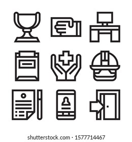 Simple Set of Team Work Related Vector Line Icons. Contains such Icons as Collaboration, Research, Meeting and more. Editable Stroke.