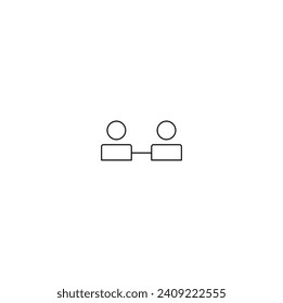 Simple Set de iconos de línea de vectores relacionados con el trabajo en equipo.Contiene iconos como hombre, mujer, perfil, calidad personal y muchos otros buenos iconos.
