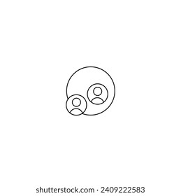 Simple Set de iconos de línea de vectores relacionados con el trabajo en equipo.Contiene iconos como hombre, mujer, perfil, calidad personal y muchos otros buenos iconos.