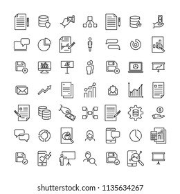 Simple set of teamwork related outline icons. Elements for mobile concept and web apps. Thin line vector icons for website design and development, app development. Premium pack.