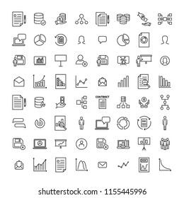 Simple set of teamwork related outline icons. Elements for mobile concept and web apps. Thin line vector icons for website design and development, app development. Premium pack.