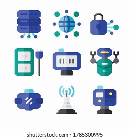 Simple Set Technology Vector line Icons. Line with Editable stroke