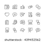 Simple Set of Testimonials Related Vector Line Icons. 
Contains such Icons as Customer Relationship Management, Feedback, Review, Emotion symbols and more. 