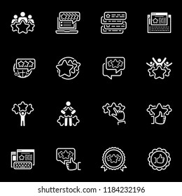 Simple Set of Testimonials Related Vector Line Icons. Contains such Icons as Best Choice, Customer Choice, Appreciation, Feedback, Review, Rating symbols