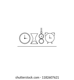 Simple Set of time icon. Thin line style 