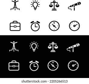 Simple Set of Time Related Vector Line Icons. Contains such Icons as Time Inspection, Log, Calendar and more. Editable Stroke. 
