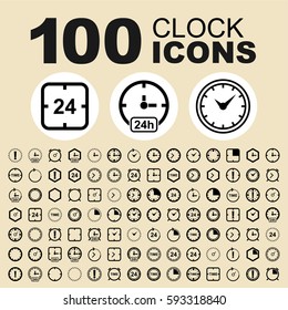 Simple Set of Time Related Vector Line Icons. Contain such Icons as Clock, Second, Watch and more.
