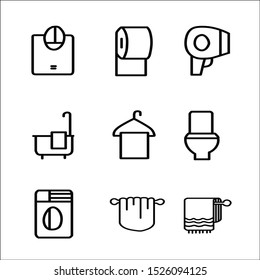Simple Set of Towels and Napkins Related Vector Line Icons. 