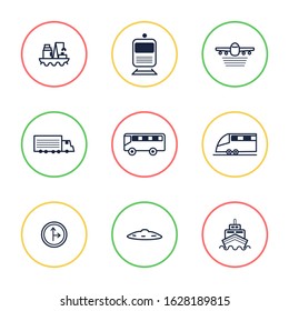 Simple set traffic icon vectors for website and mobile app icons