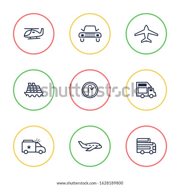 Simple set traffic icon vectors for website and\
mobile app icons
