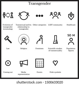 Simple set of Transgender icons