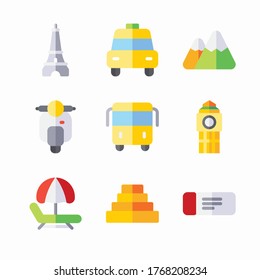 Iconos de color del vector de desplazamiento simple