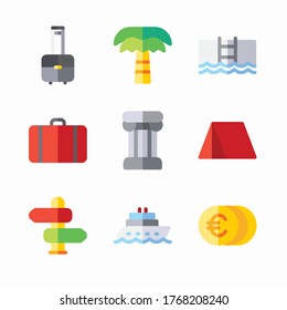 Iconos de color del vector de desplazamiento simple