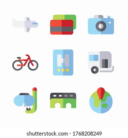 Iconos de color del vector de desplazamiento simple