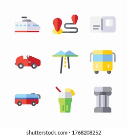 Iconos de color del vector de desplazamiento simple