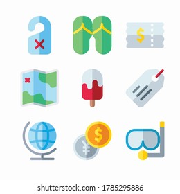 Simple Set Travel Vector Color Icons
