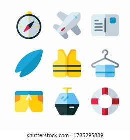 Einfache Set Travel Vector Color Icons
