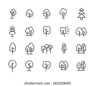 Abstract Tree Icon Set Vector Eps10 Stock Vector (Royalty Free) 224514997