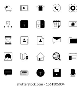 simple set of UI for mobile and web icon. interface solid line icon set, vector illustration.